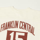 Warehouse & Co 4063 'Franklin Central' 3/4 Sleeve Football Tee - Off White