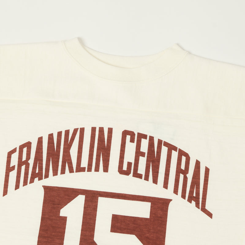 Warehouse & Co 4063 'Franklin Central' 3/4 Sleeve Football Tee - Off White