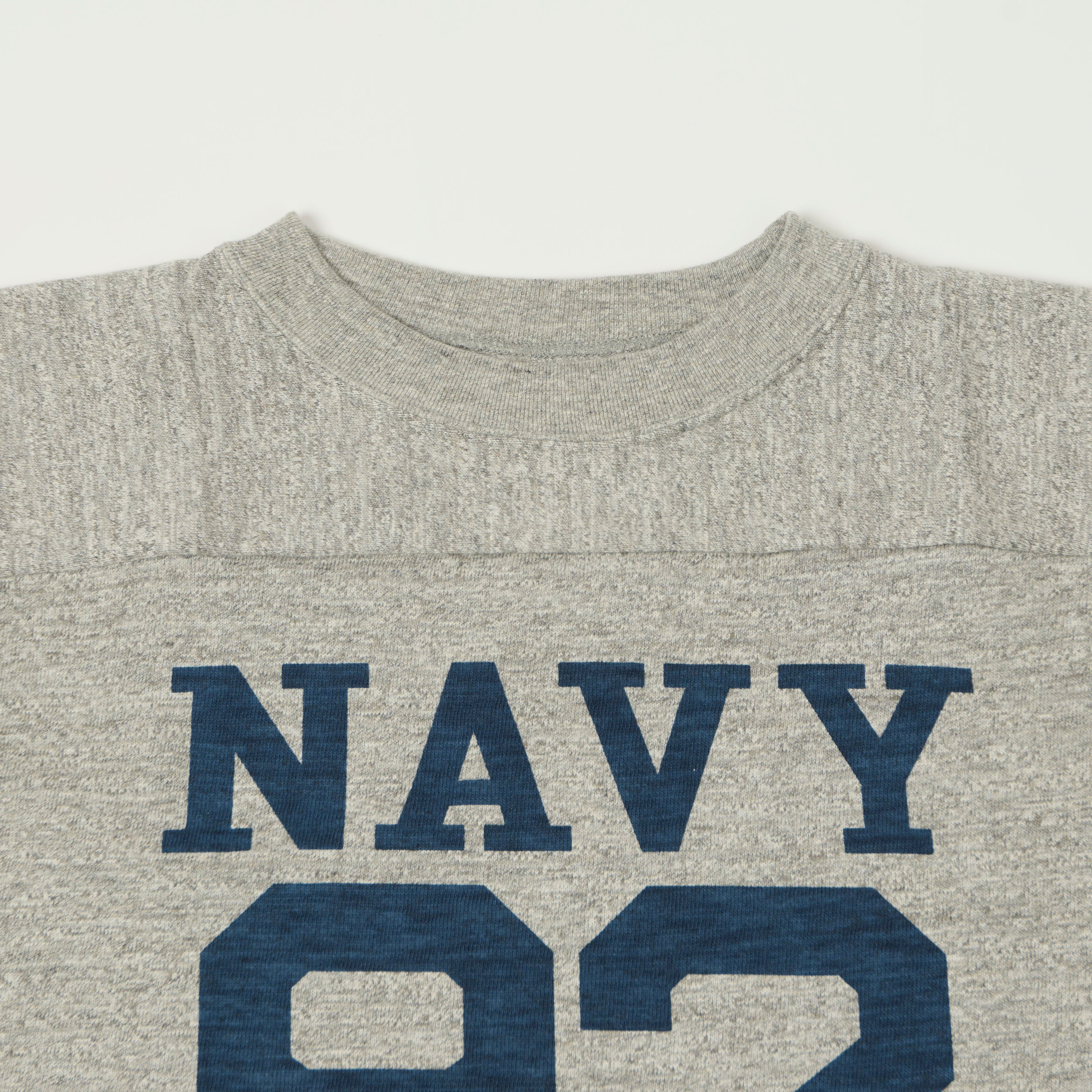 Warehouse & Co 4063 'Navy 92' 3/4 Sleeve Football T-Shirt - Heather Grey