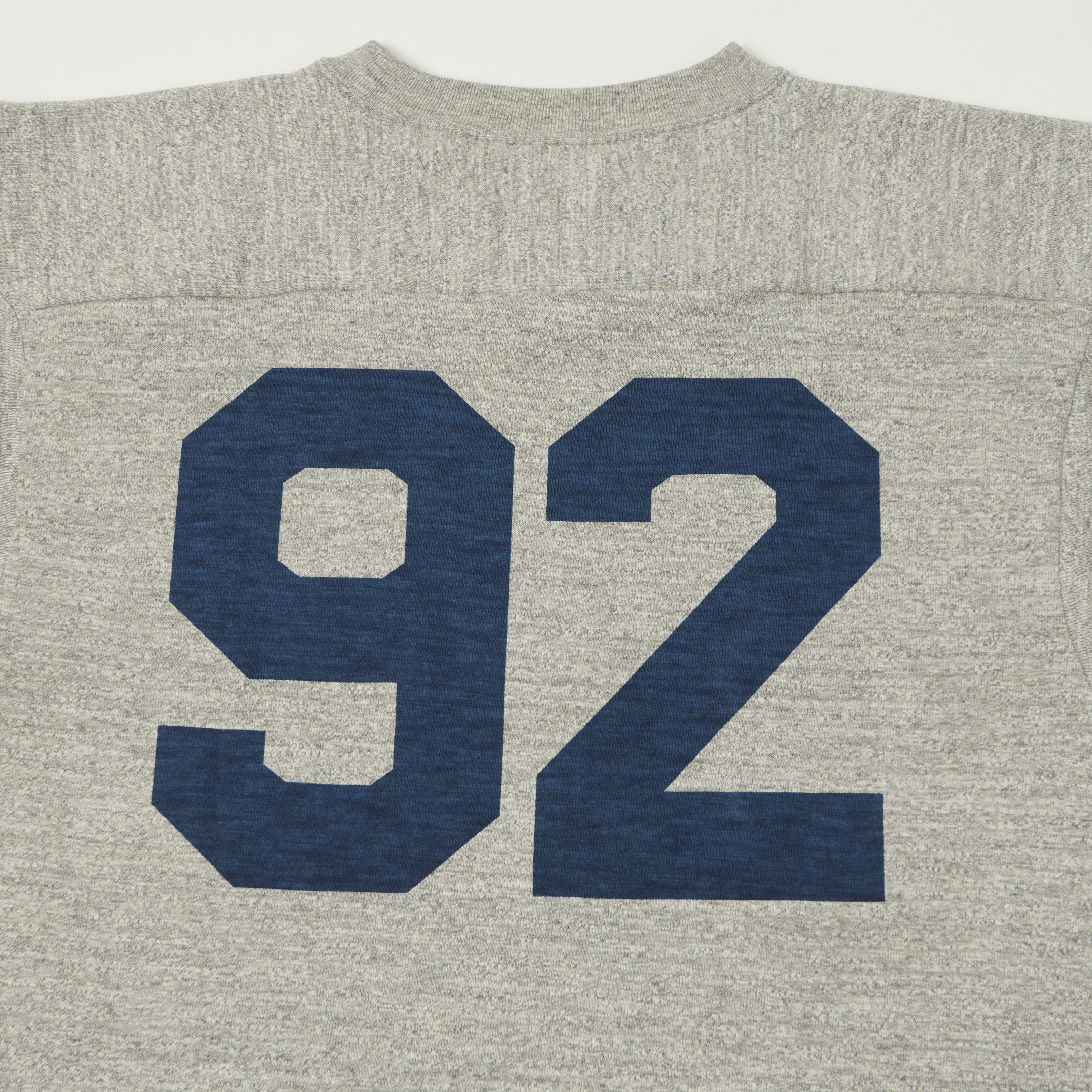 Warehouse & Co 4063 'Navy 92' 3/4 Sleeve Football T-Shirt - Heather Grey