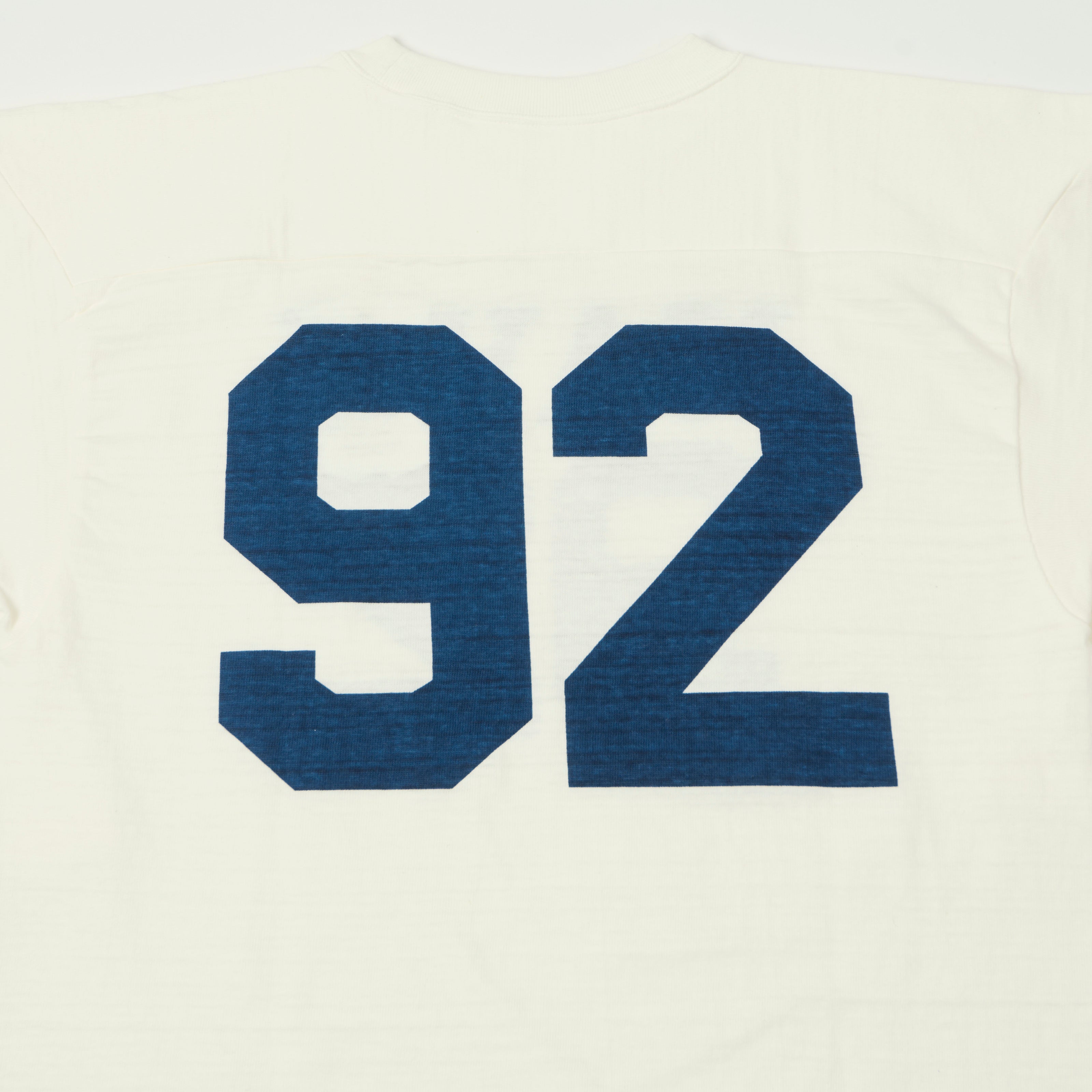 Warehouse & Co 4063 'Navy 92' 3/4 Sleeve Football T-Shirt - Off