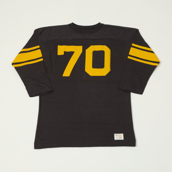 Warehouse & Co 4063 'No. 70' 3/4 Sleeve Football Tee - Black – SON
