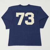 Warehouse 4063 'No. 73' 3/4 Sleeve Football Tee - Navy