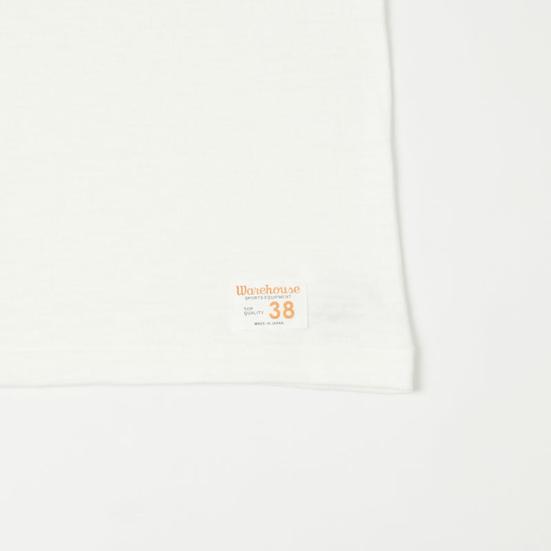 Warehouse 4063 'No. 73' 3/4 Sleeve Football Tee - Off White