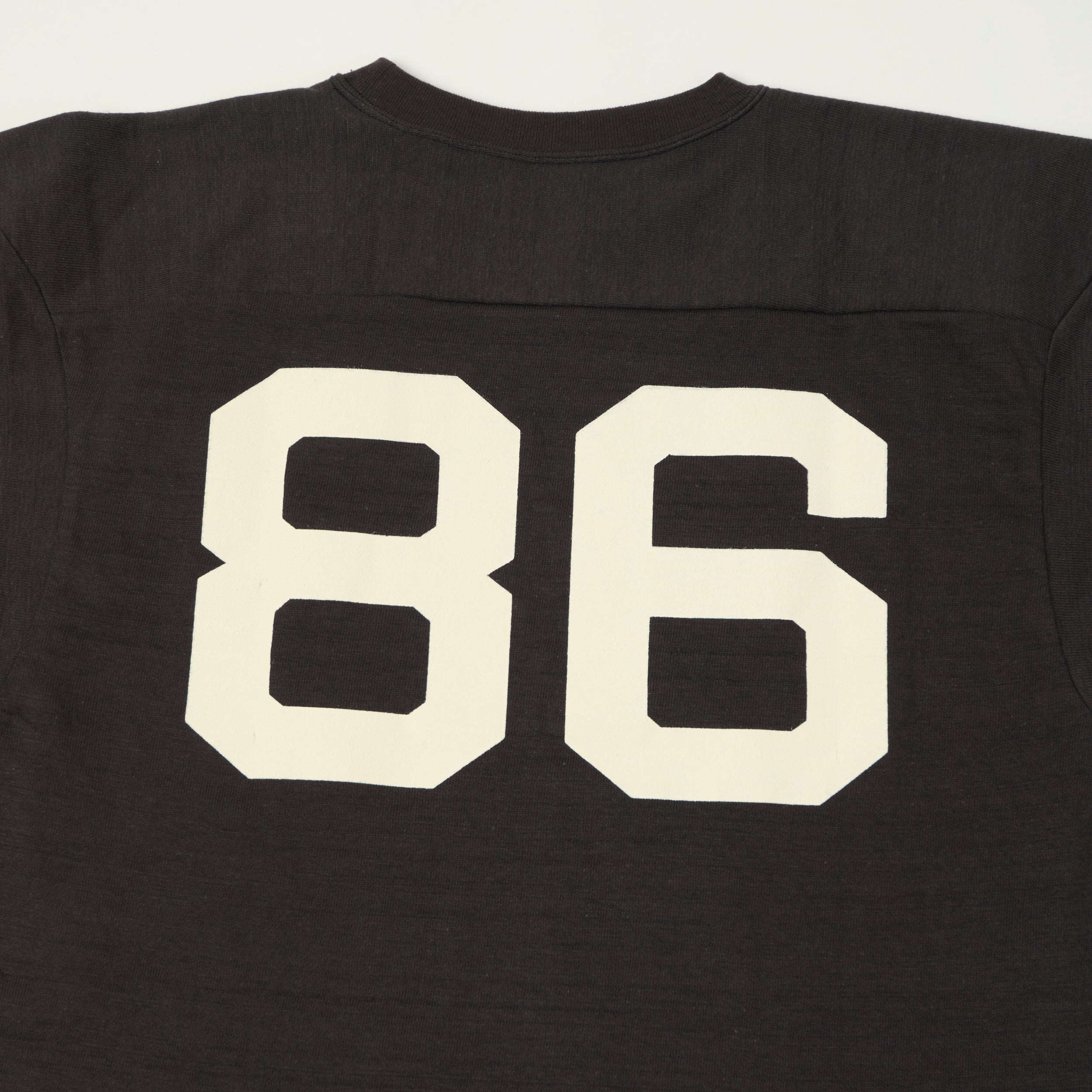 Warehouse & Co 4063 'No. 86' 3/4 Sleeve Football Tee - Black