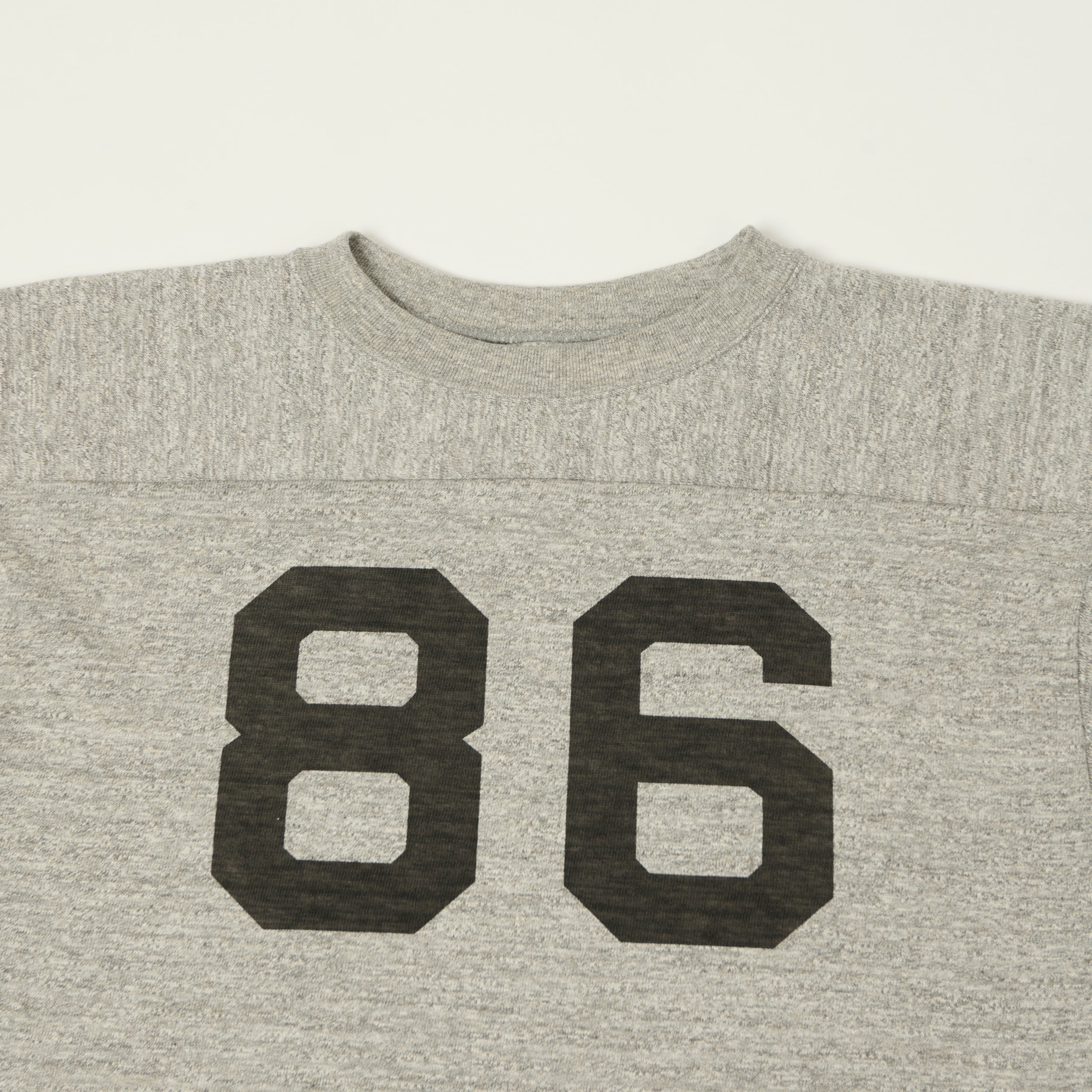 Warehouse & Co 4063 'No. 86' 3/4 Sleeve Football Tee - Heather Grey