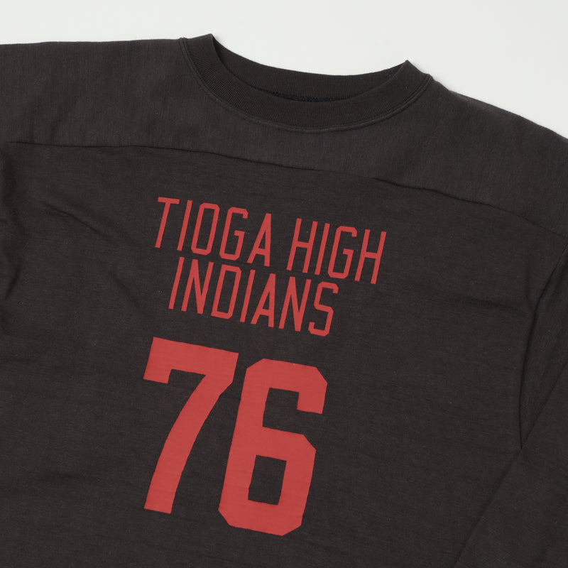 Warehouse 4063 'Tioga High' 3/4 Sleeve Football Tee - Black