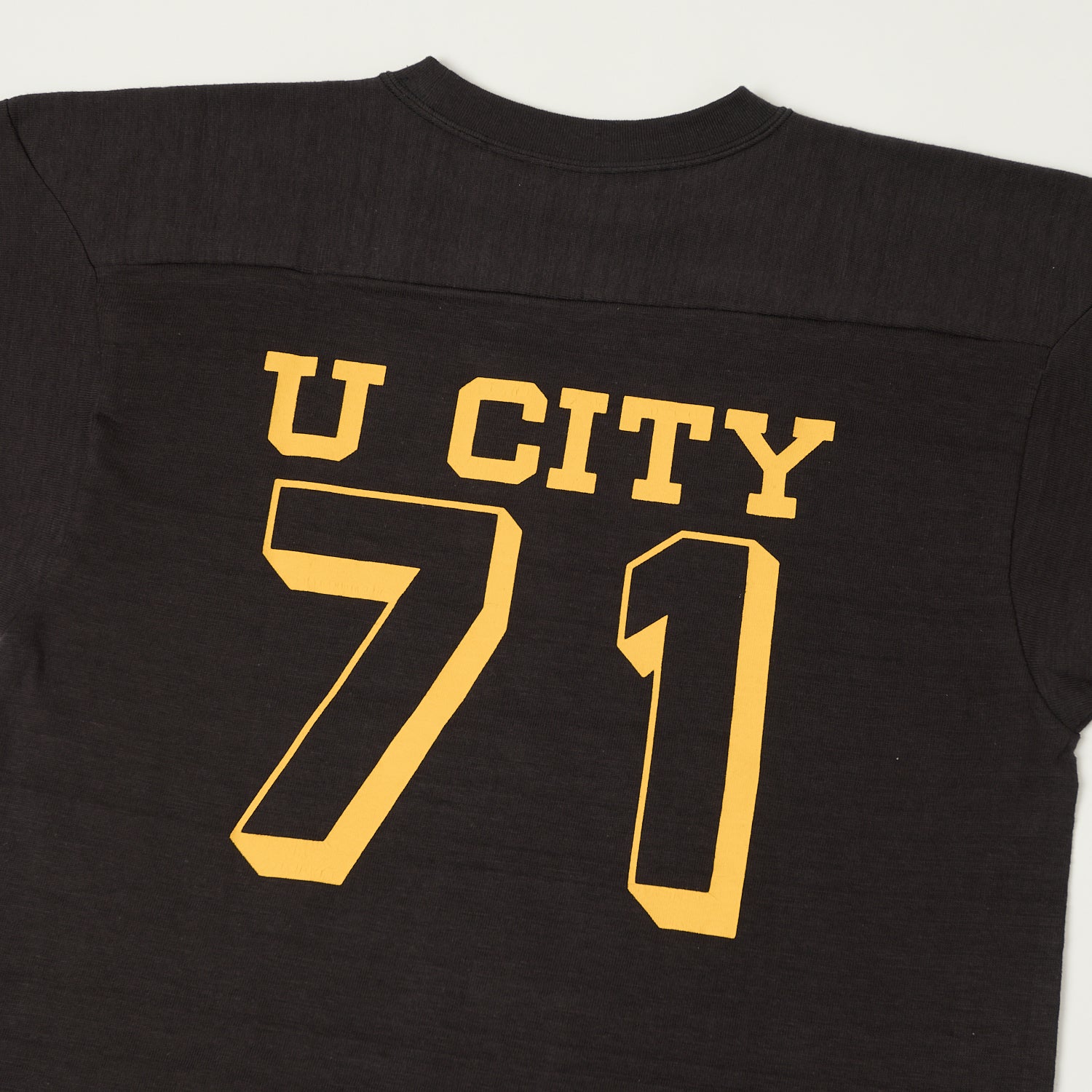 Warehouse & Co 4063 'U City' 3/4 Sleeve Football T-Shirt - Black