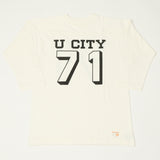 Warehouse & Co 4063 'U City' 3/4 Sleeve Football Tee - Off White