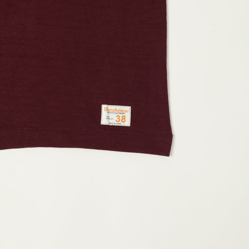 Warehouse & Co 4063 'U City' 3/4 Sleeve Football Tee - Bordeaux