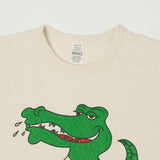 Warehouse & Co 4064 'Crocodile' T-Shirt - Cream