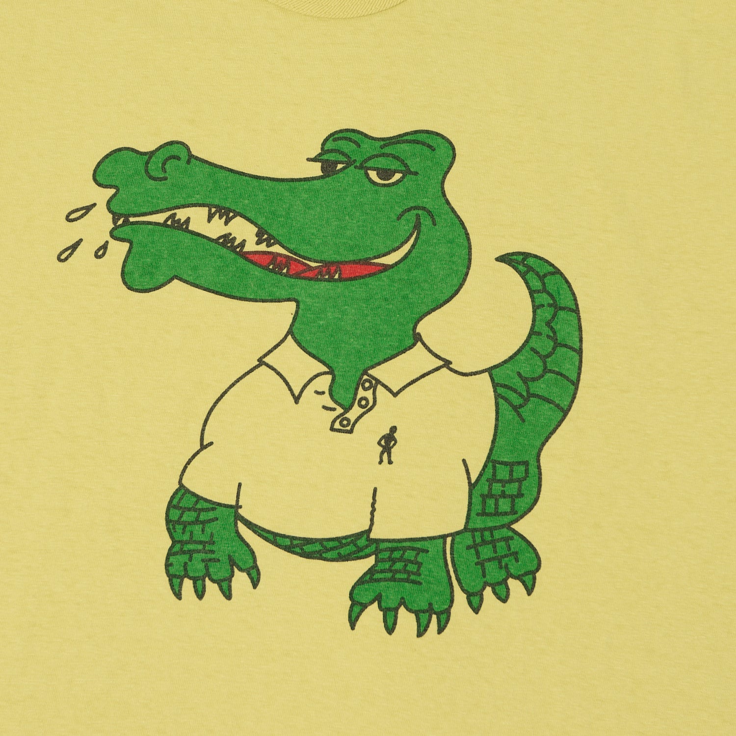 Warehouse & Co 4064 'Crocodile' T-Shirt - Cream Yellow
