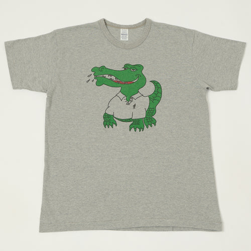 Warehouse & Co 4064 'Crocodile' T-Shirt - Heather Grey