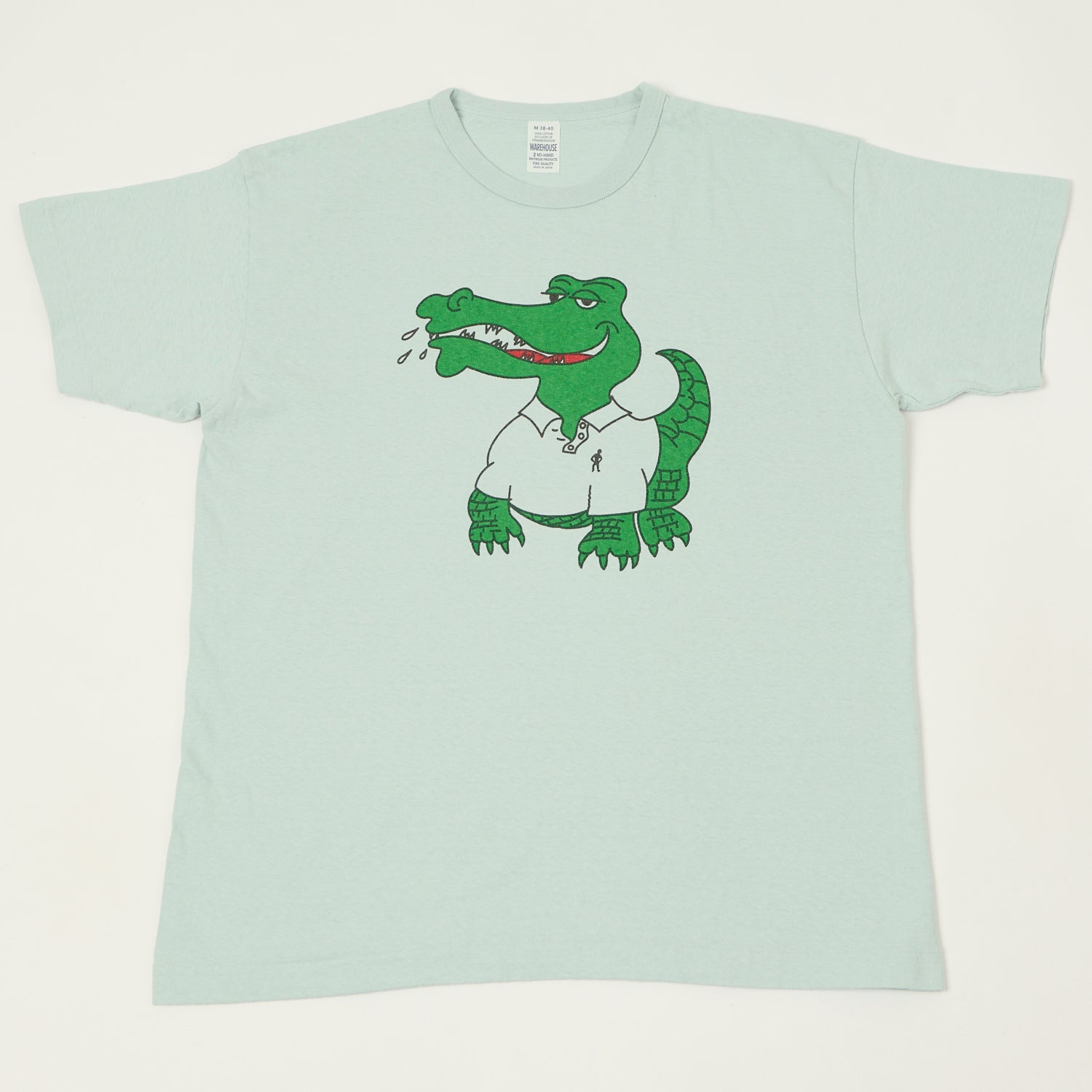 Warehouse & Co 4064 'Crocodile' T-Shirt - Sax