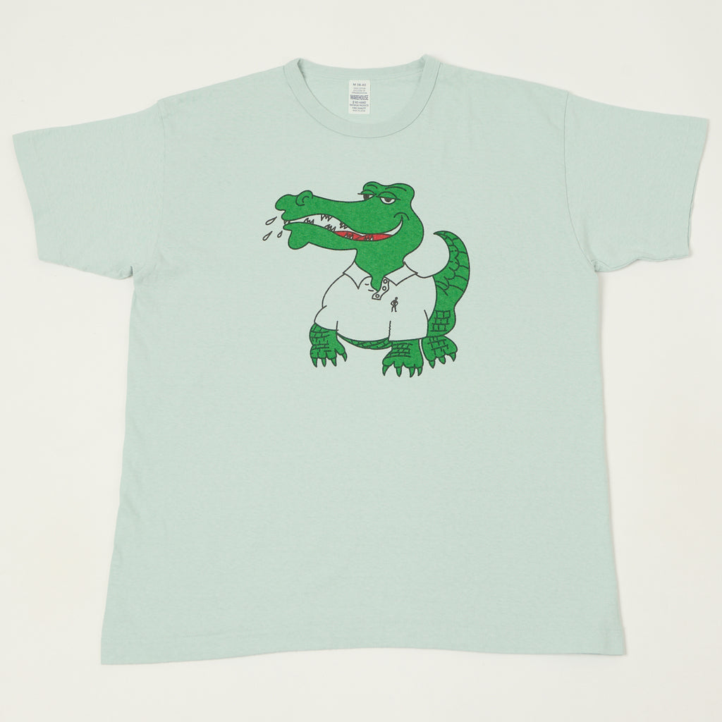 Warehouse & Co 4064 'Crocodile' T-Shirt - Sax | SON OF A STAG
