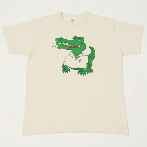 Warehouse & Co 4064 'Crocodile' T-Shirt - Cream