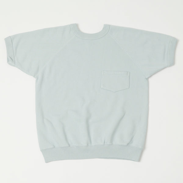 Warehouse 4085 S/S Sweatshirt W/ Pocket - Sax