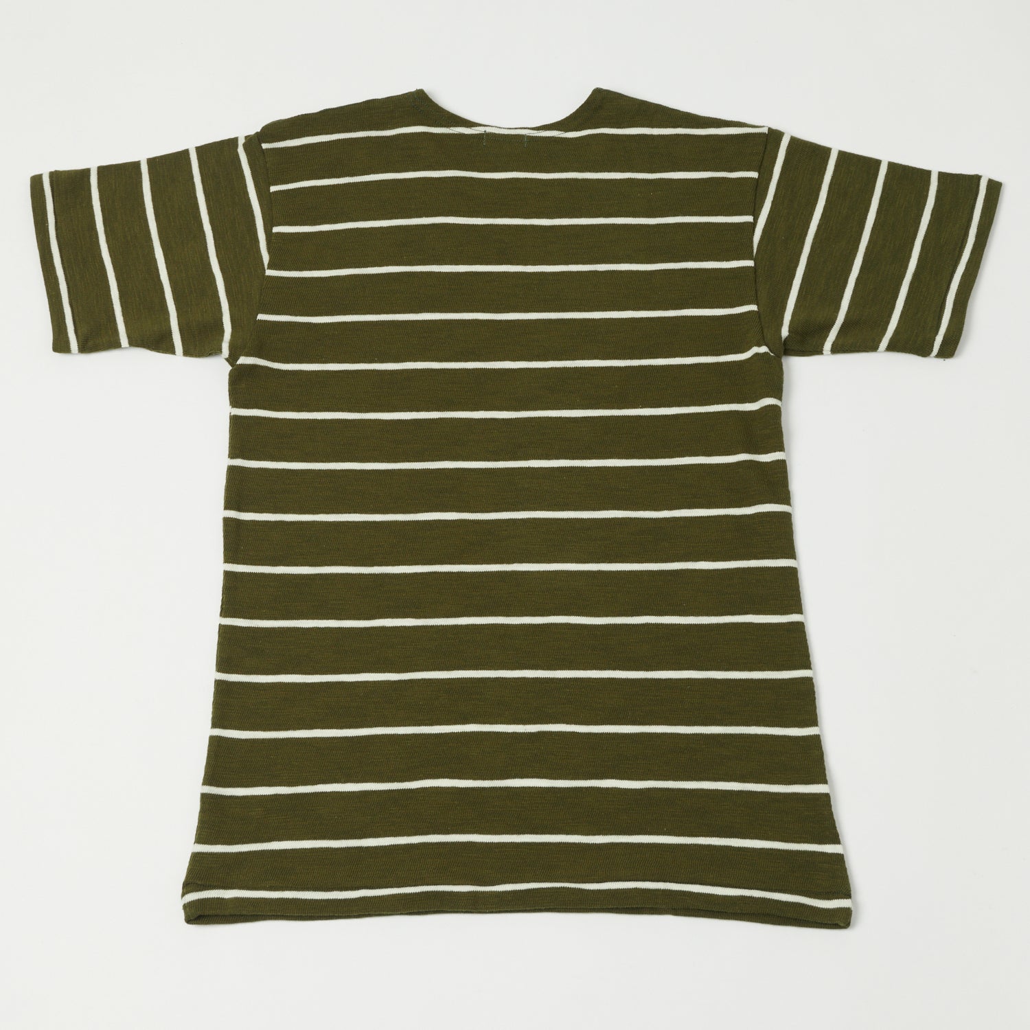 Warehouse & Co 4087 Duck Digger Stripe T-Shirt - Green/Off White