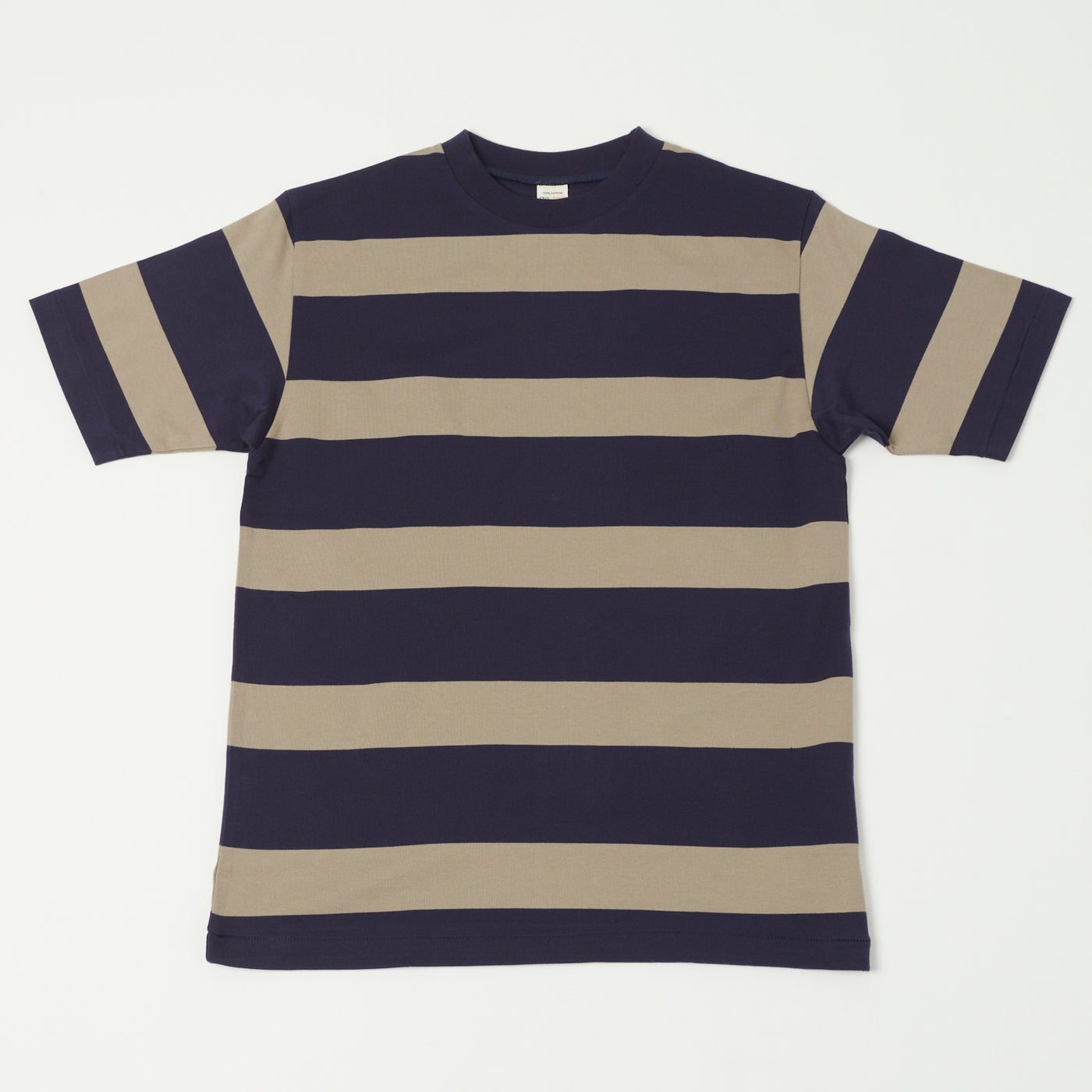 Warehouse & Co 4089 Border Stripe T-Shirt - Navy/Grey