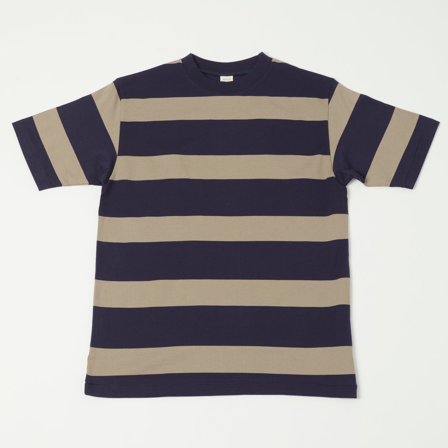 Warehouse & Co 4089 Border Stripe T-Shirt - Navy/Grey