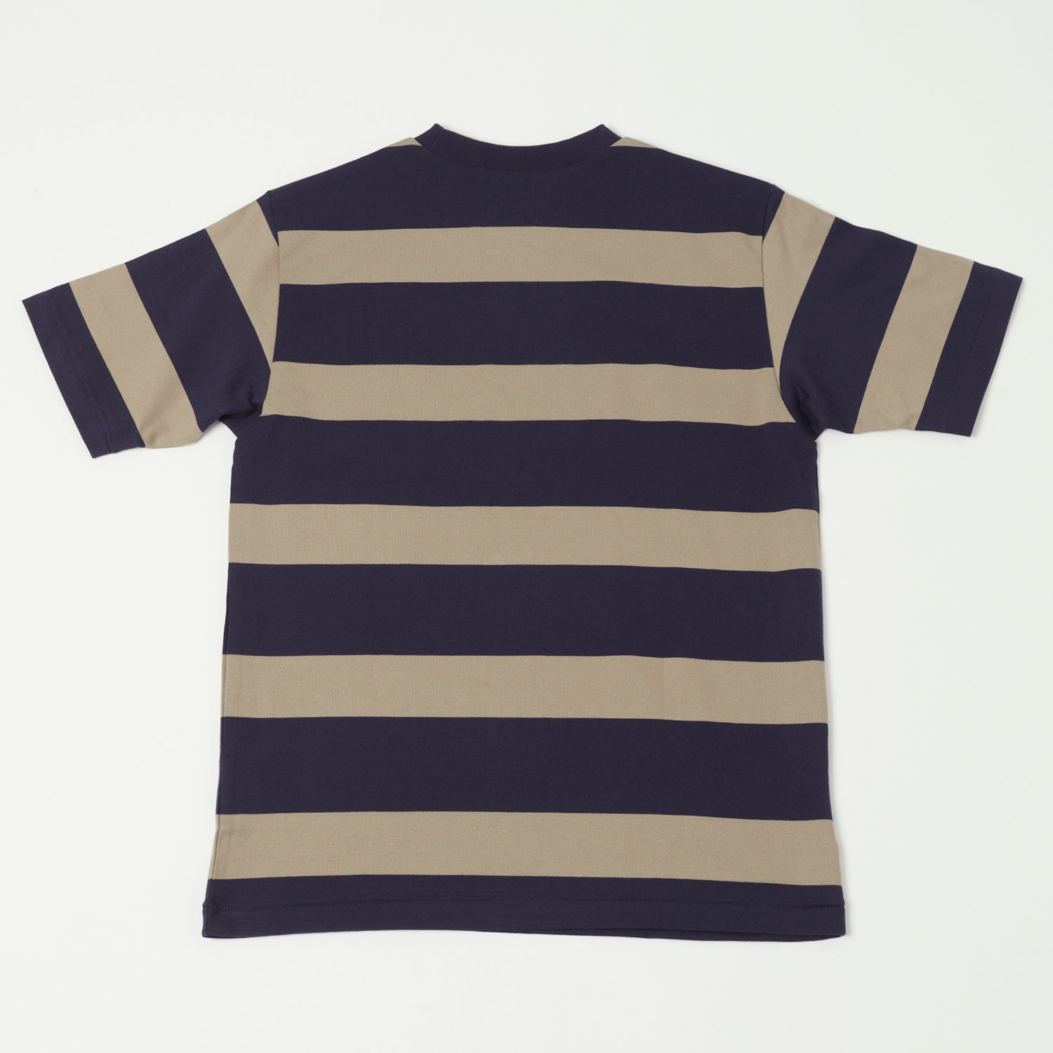 Warehouse & Co 4089 Border Stripe T-Shirt - Navy/Grey
