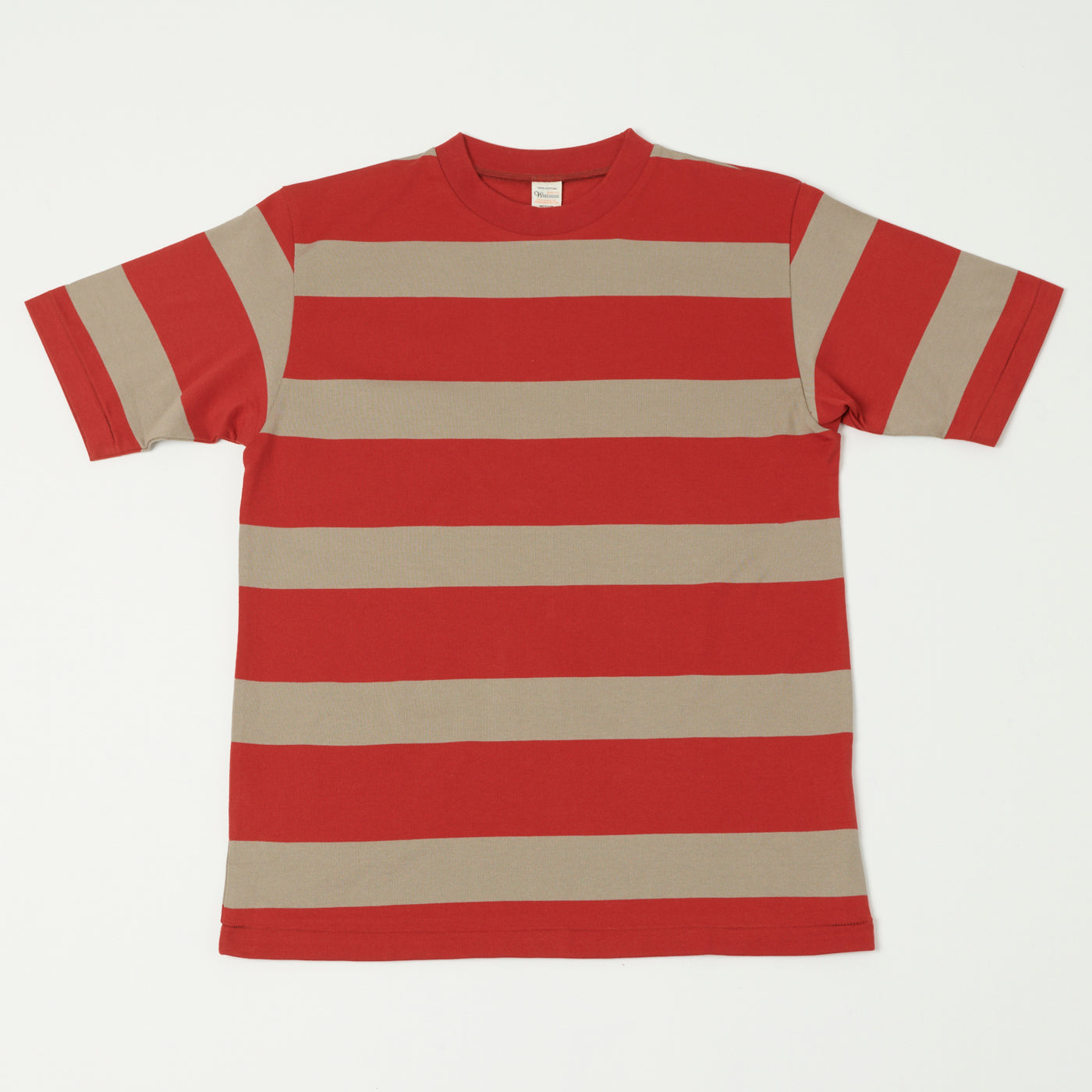 トップス BORDER COMPACT TEE /BRN RED WAREHOUSECO_4089BORDERTEE_REDG