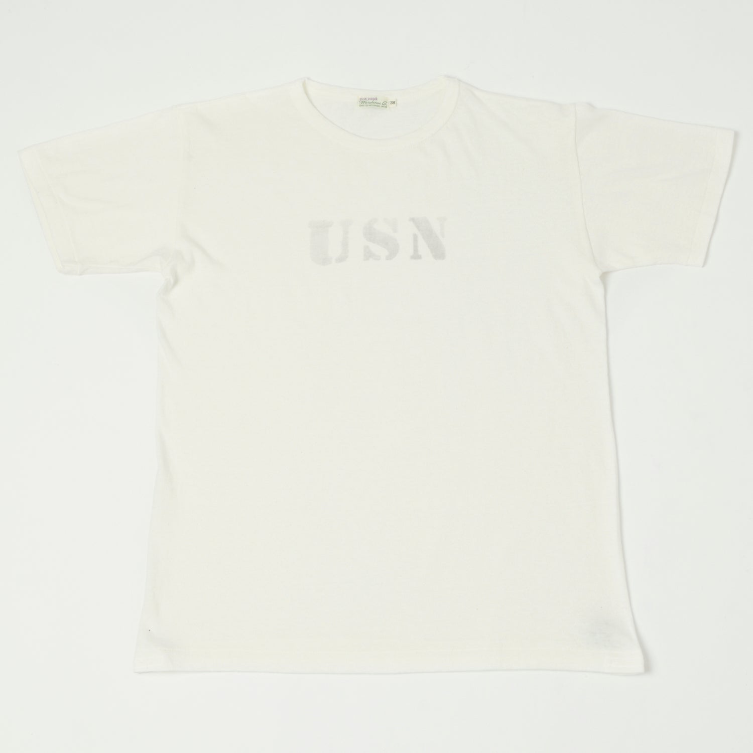 Warehouse & Co 4091 Duck Digger 'USN' Skivvy T-Shirt - Off White