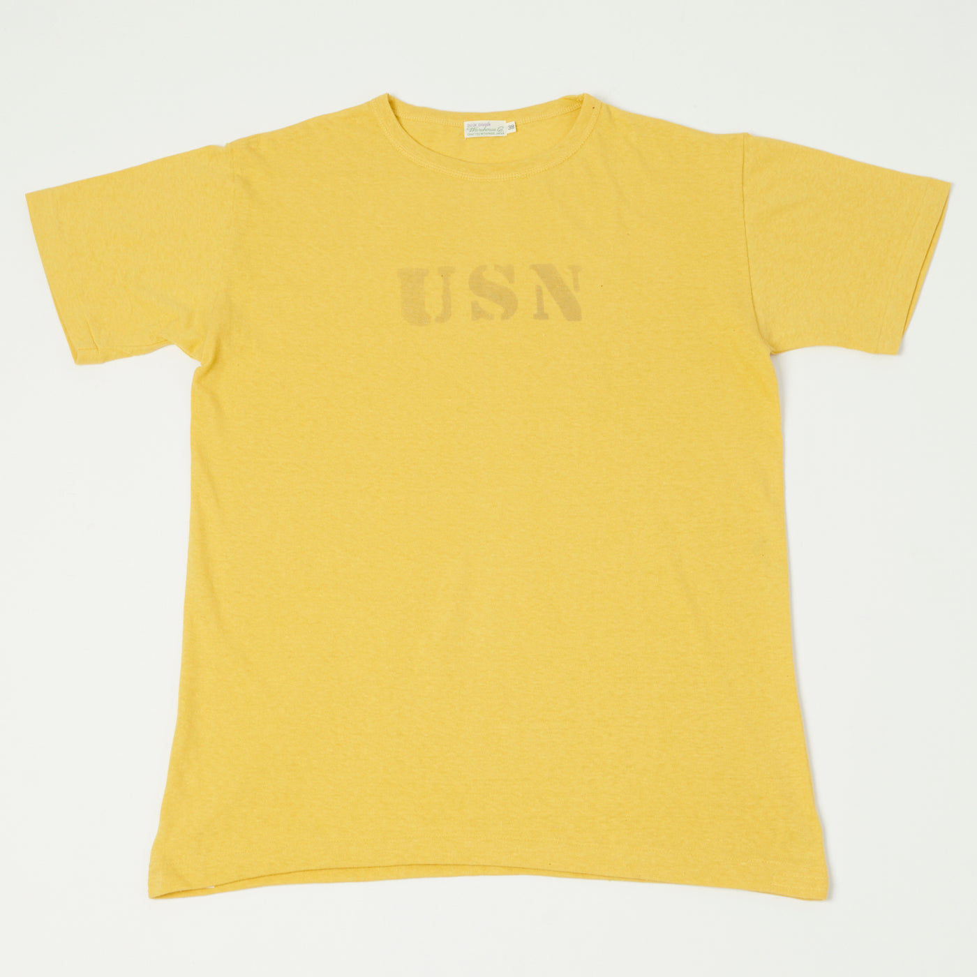 Warehouse & Co 4091 Duck Digger 'USN' Skivvy T-Shirt - Yellow