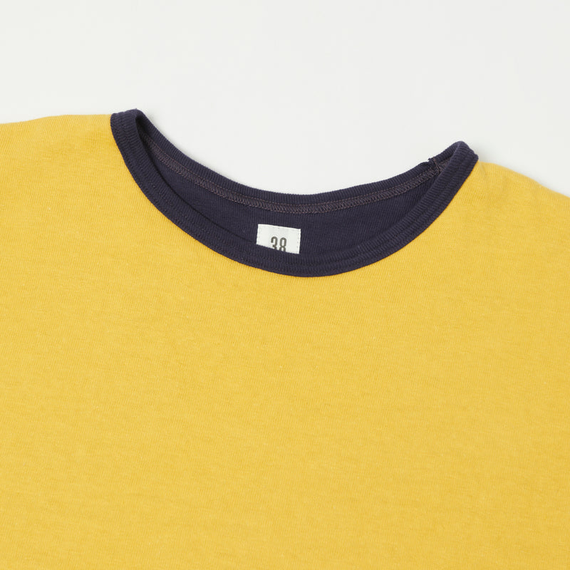 Warehouse 4101 USN Reversible Tee - Yellow/Navy