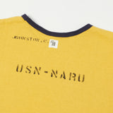 Warehouse 4101 'USN-RU' USN Reversible Tee - Yellow/Navy