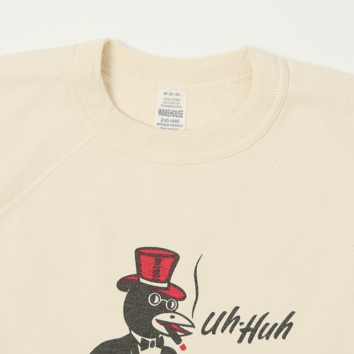 Warehouse & Co 4104 S/S Sweatshirt 'Crows Nest' - Cream