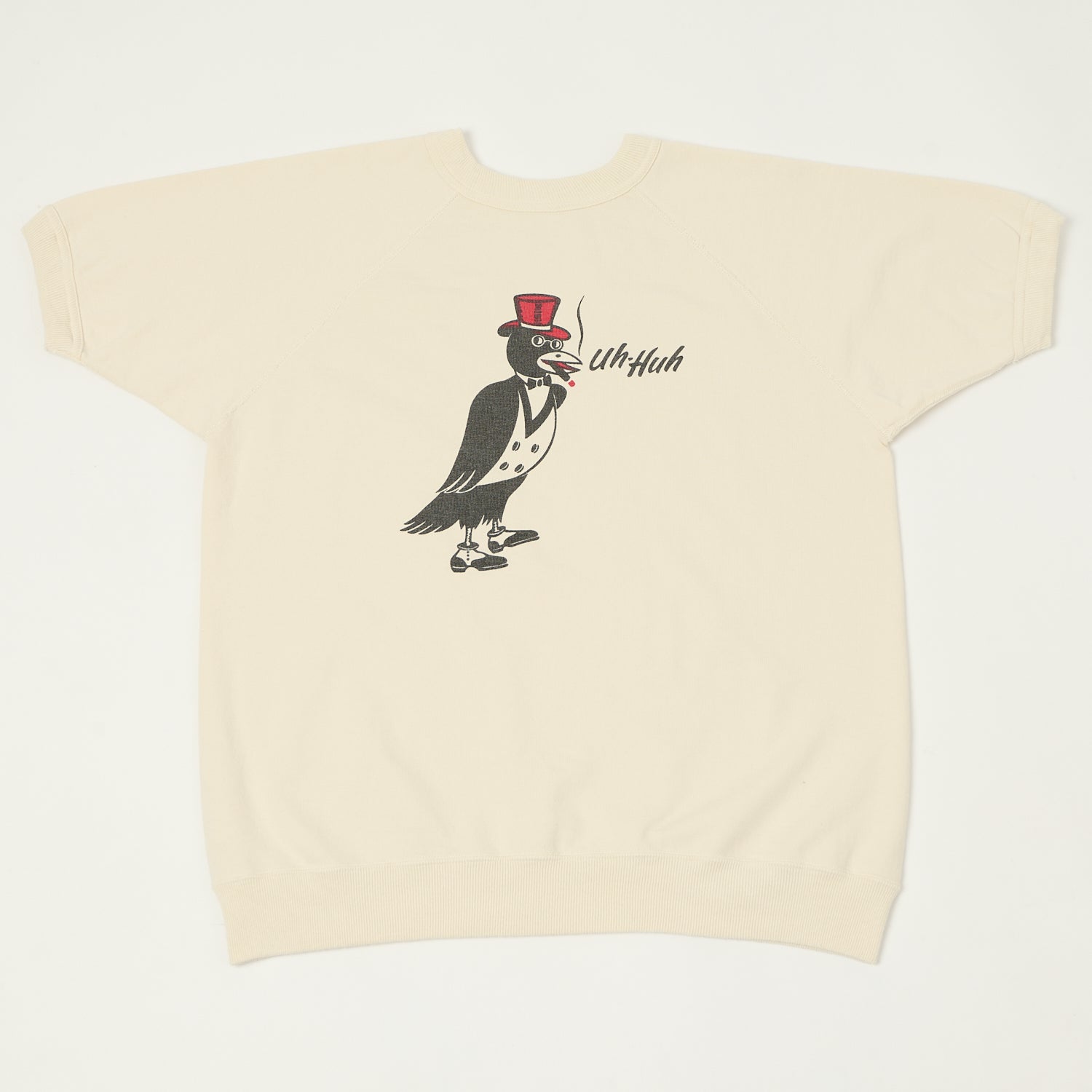 Warehouse & Co 4104 S/S Sweatshirt 'Crows Nest' - Cream