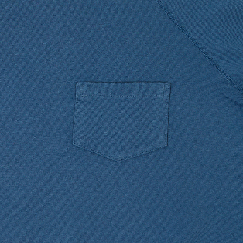Warehouse & Co 4105 Short Sleeve Pocket Sweatshirt - Blue