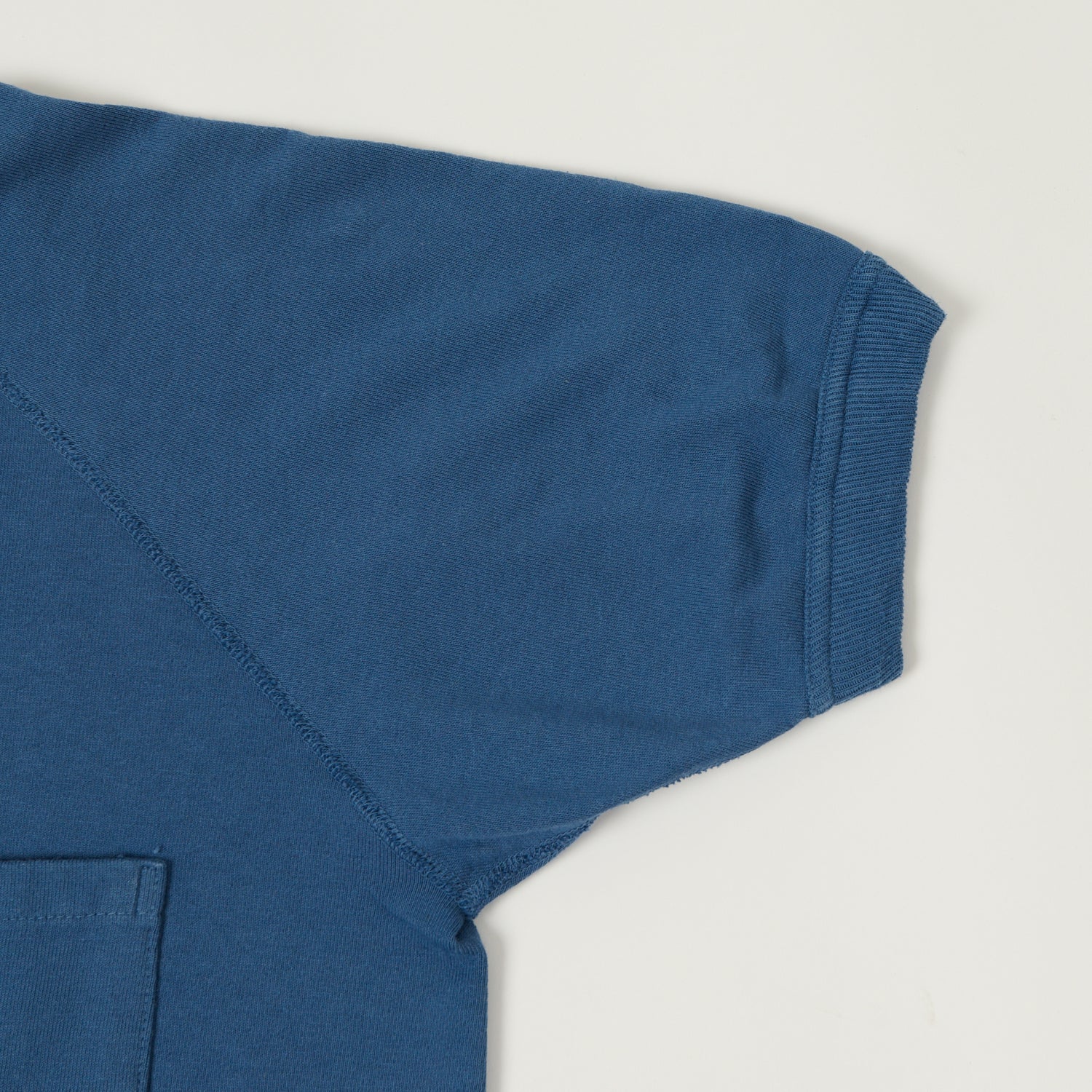 Warehouse & Co 4105 Short Sleeve Pocket Sweatshirt - Blue