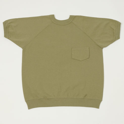 Warehouse & Co 4105 Short Sleeve Pocket Sweatshirt - Green