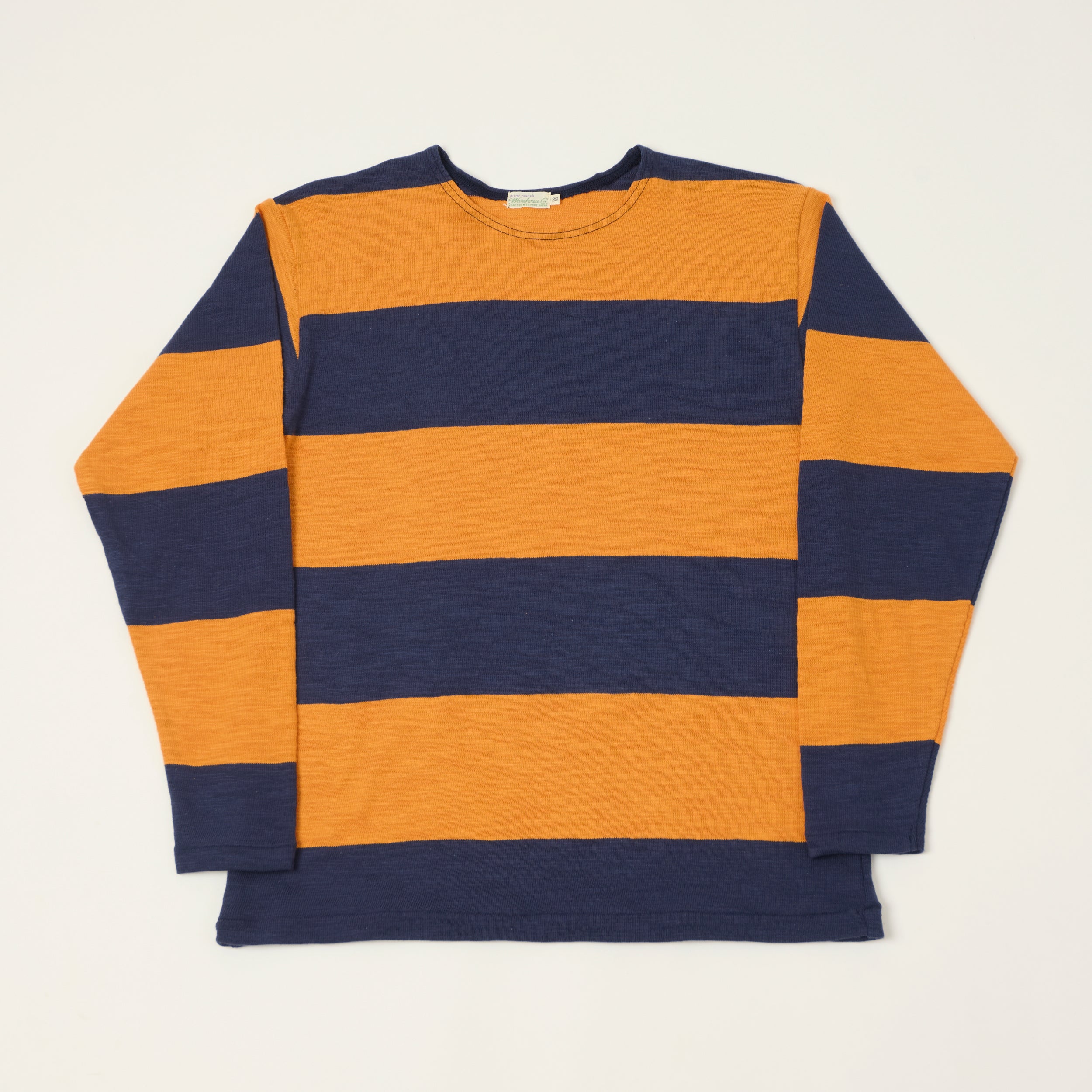 Warehouse & Co 4110 Duck Digger Long Sleeve Slub Border T-Shirt