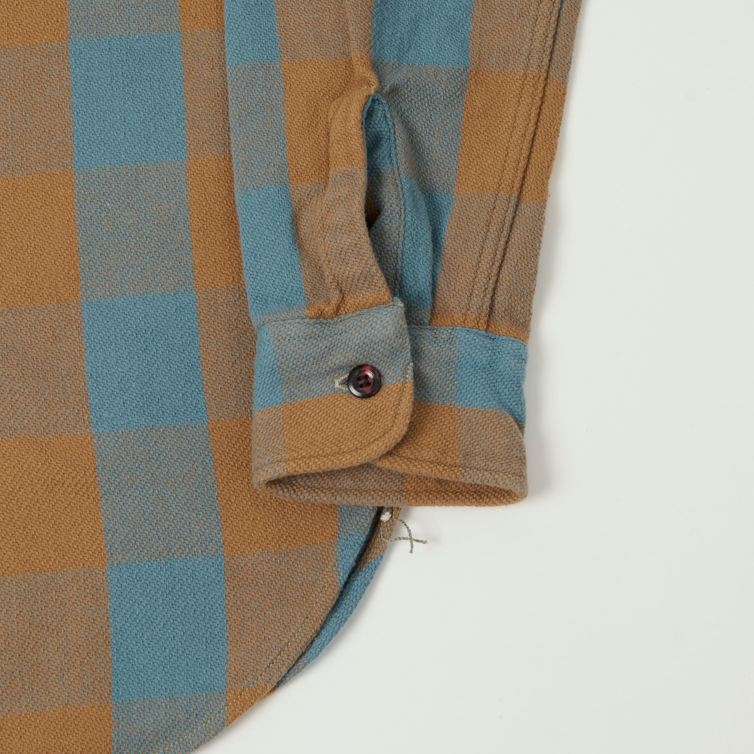 Warehouse & Co 3104 Plaid Flannel Shirt - Sax/Brown