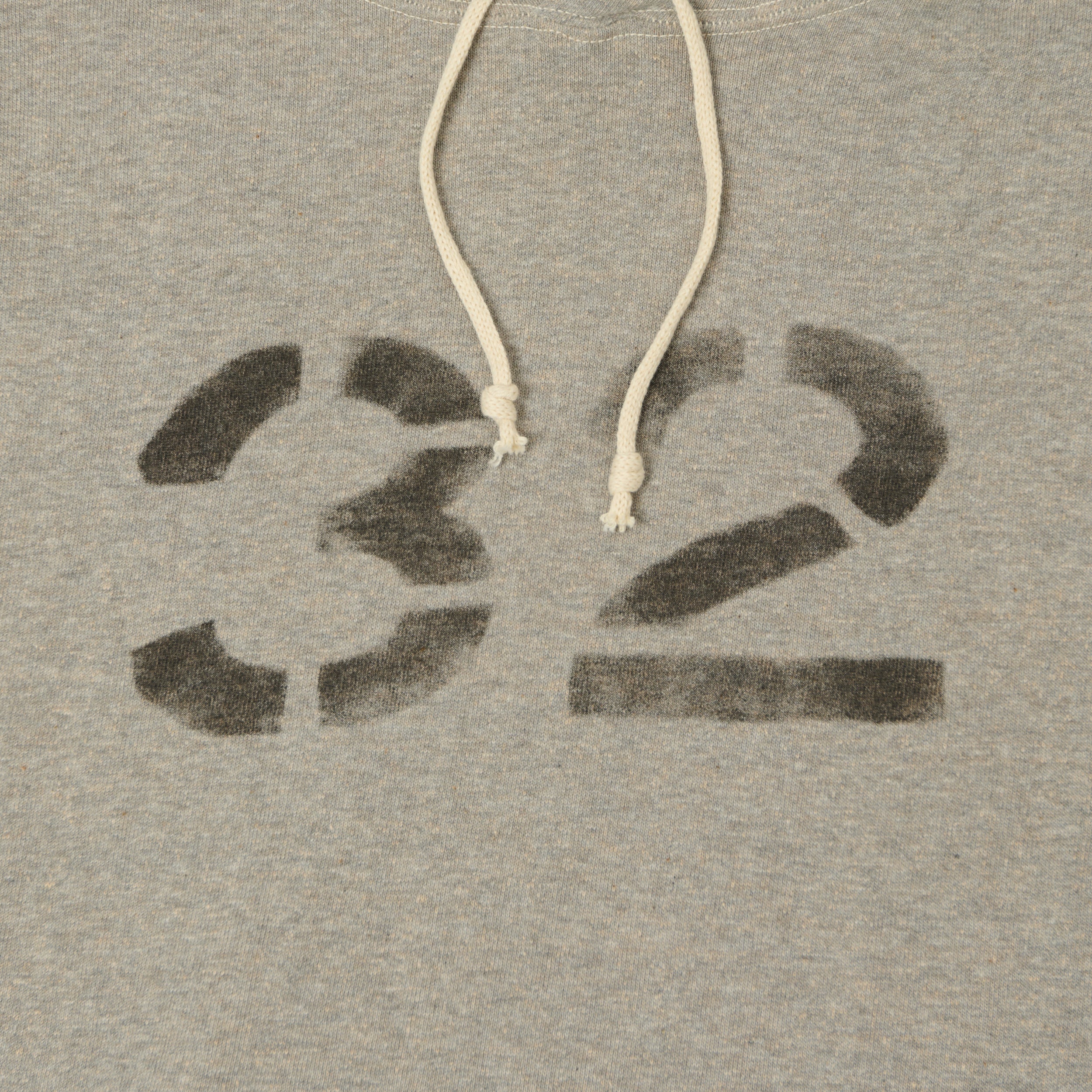 Warehouse & Co 450 'No 32' Two Needle Hooded Sweatshirt - Heather Grey