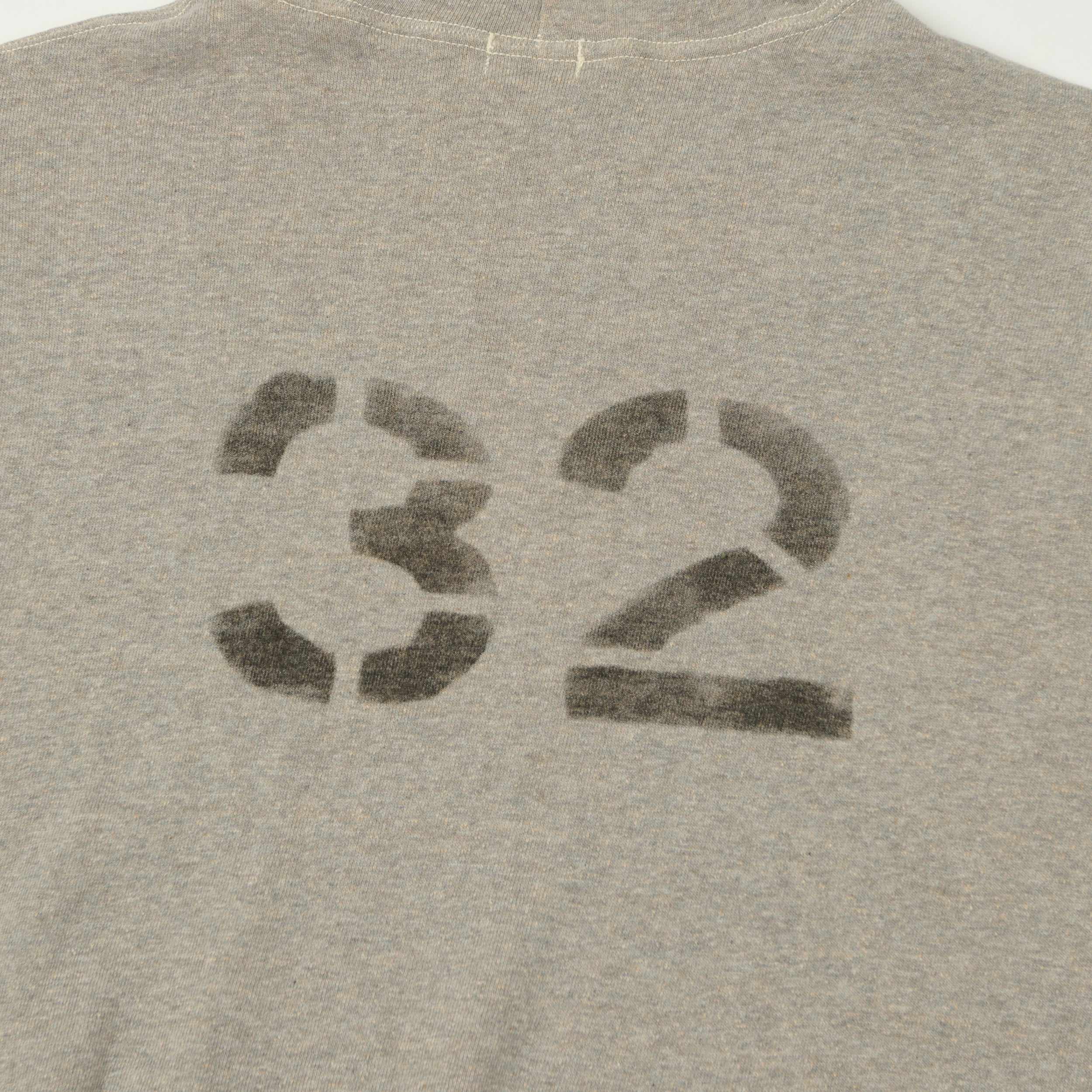 Warehouse & Co 450 'No 32' Two Needle Hooded Sweatshirt - Heather Grey