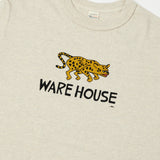 Warehouse X Yusuke Hanai 4601 'Jaguar' Flock Print Tee - Oatmeal