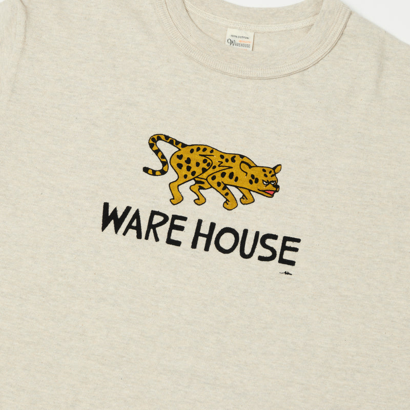 Warehouse X Yusuke Hanai 4601 'Jaguar' Flock Print Tee - Oatmeal