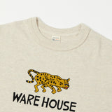 Warehouse X Yusuke Hanai 4601 'Jaguar' Flock Print Tee - Oatmeal