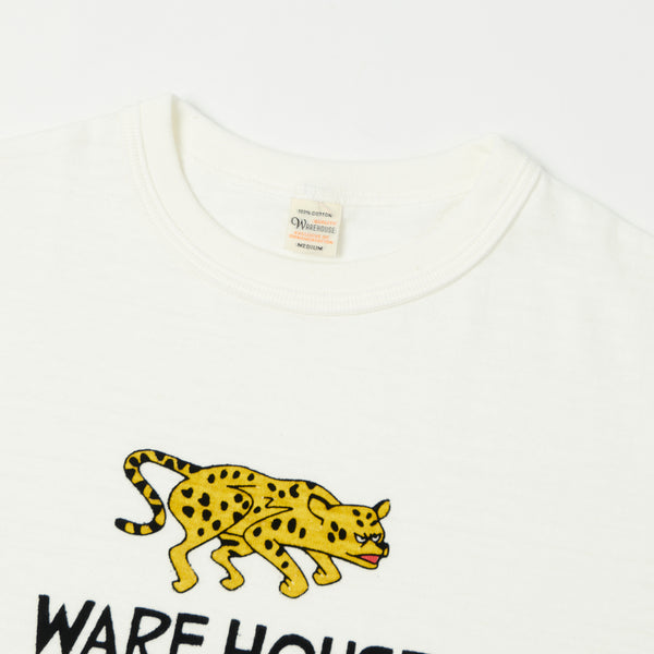 Warehouse X Yusuke Hanai 4601 'Jaguar' Flock Print Tee - Off White
