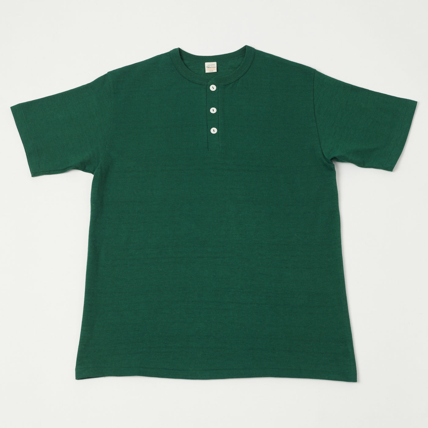 Warehouse & Co 4601 Henley T-Shirt - Dark Green