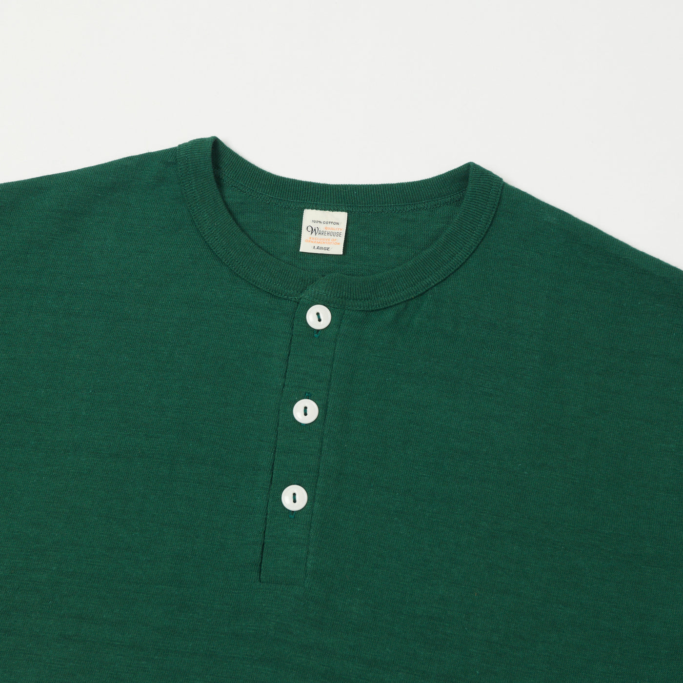 Warehouse & Co 4601 Henley T-Shirt - Dark Green