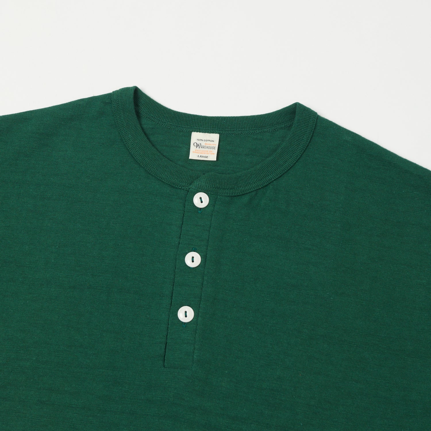 Warehouse & Co 4601 Henley T-Shirt - Dark Green