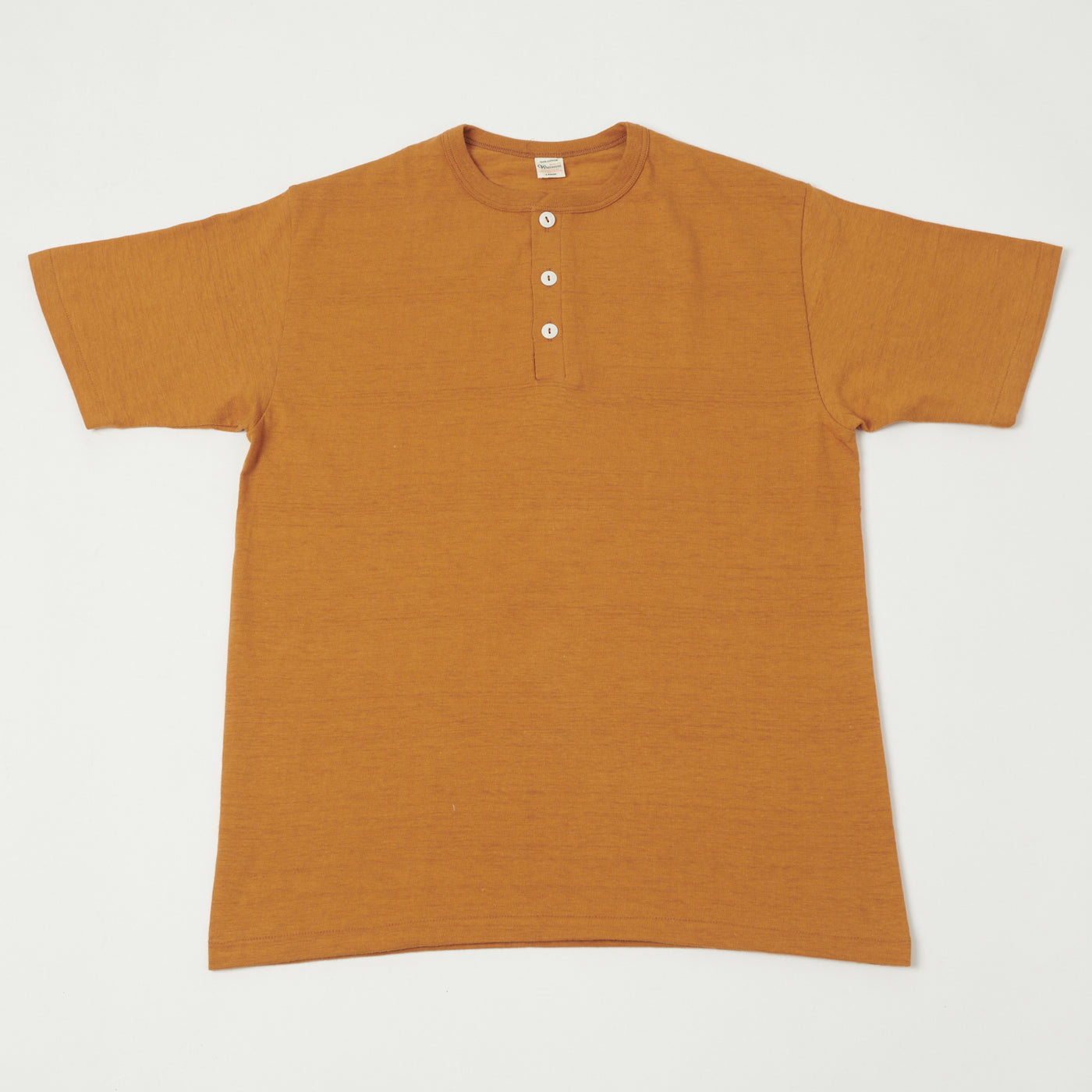Warehouse & Co 4601 Henley T-Shirt - Dark Orange