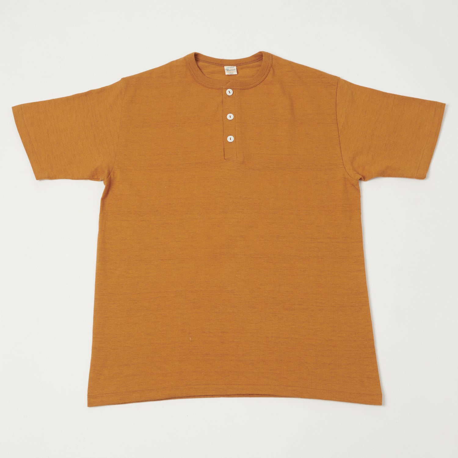 Warehouse & Co 4601 Henley T-Shirt - Dark Orange