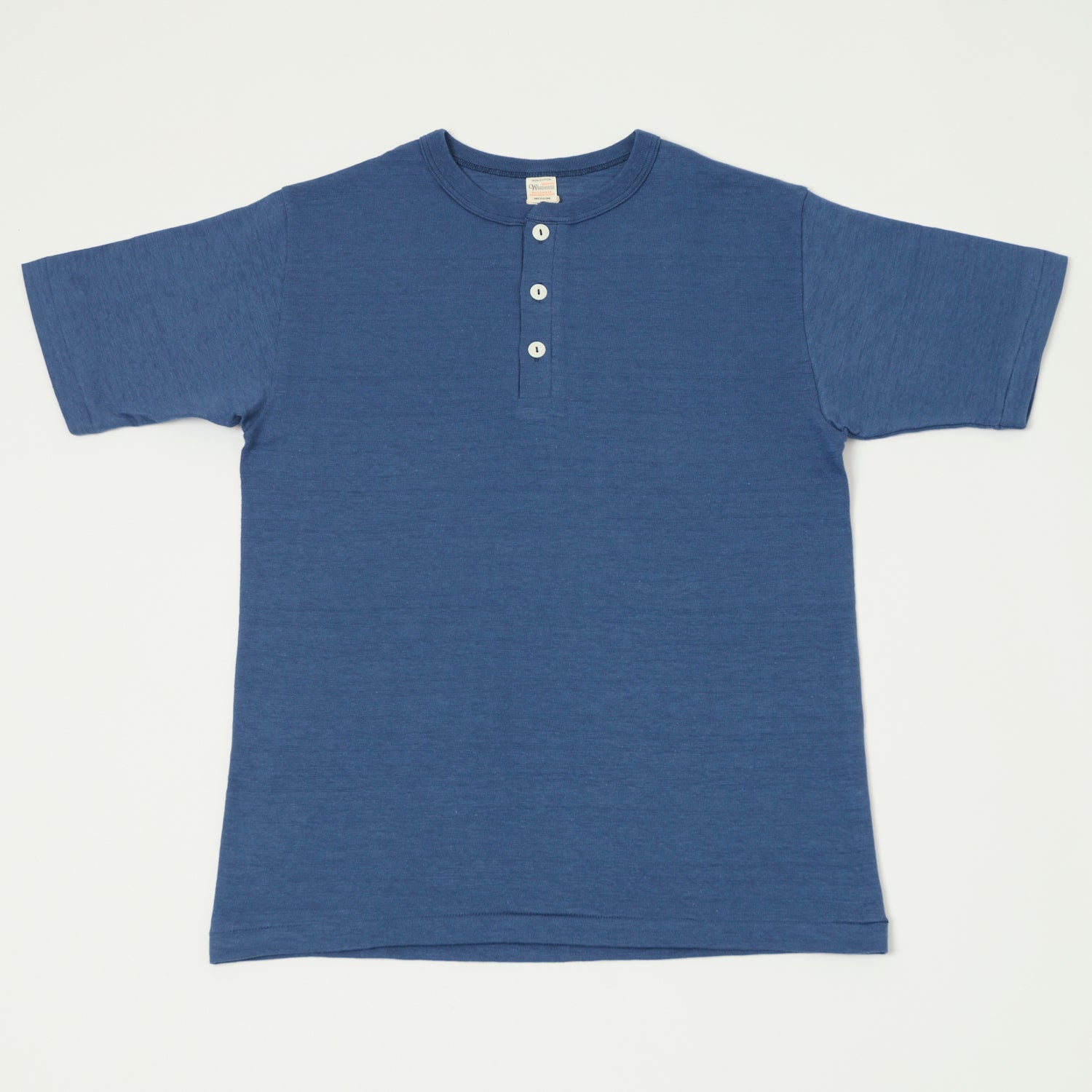 Warehouse & Co 4601 Henley T-Shirt - Faded Blue