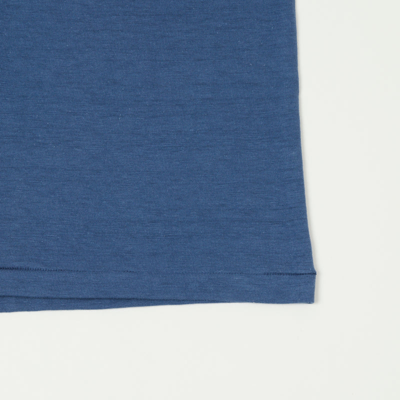 Warehouse 4601 S/S Henley - Faded Blue